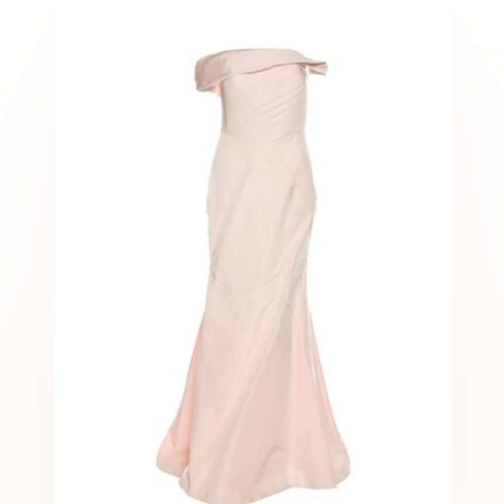$5,200 RUBIN SINGER STUNNING BLUSH PINK SILK EVENING RUNWAY DRESS GOWN US 6